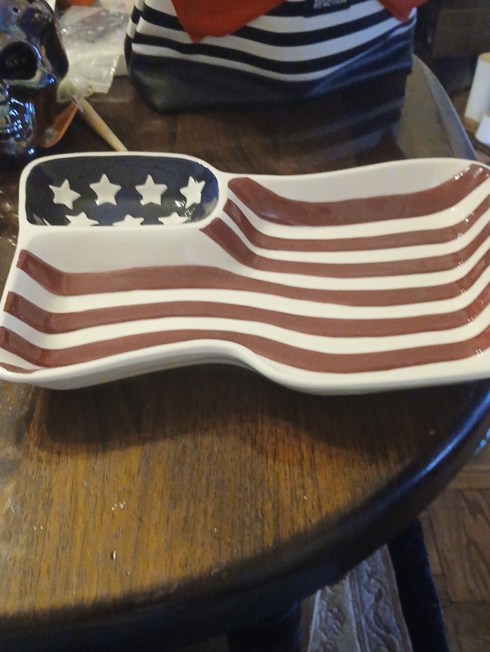 Chip and Dip Platter by Boston Warehouse Trading Corp, American Flag